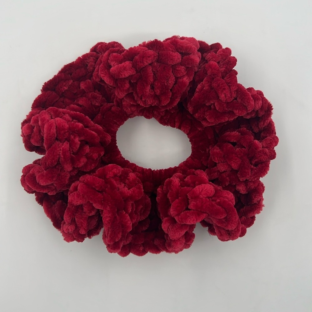 2 Oversized Scrunchie Hair Ties Crochet Handmade